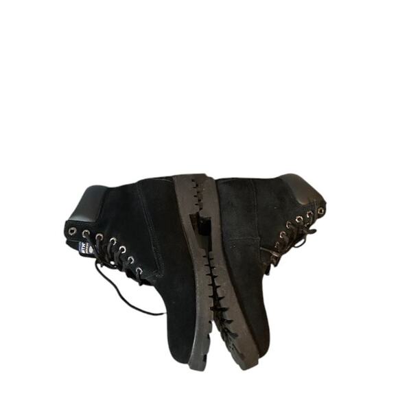 Smiths American Black Leather Monmouth Waterproof Lace Up Work Boots Men Sz 9 - Picture 2 of 13